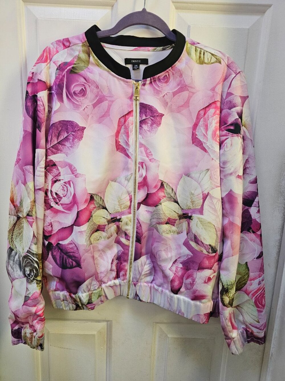Pink and Green Bomber Jacket